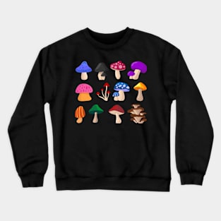 Fun Colorful Mushroom Tee Crewneck Sweatshirt